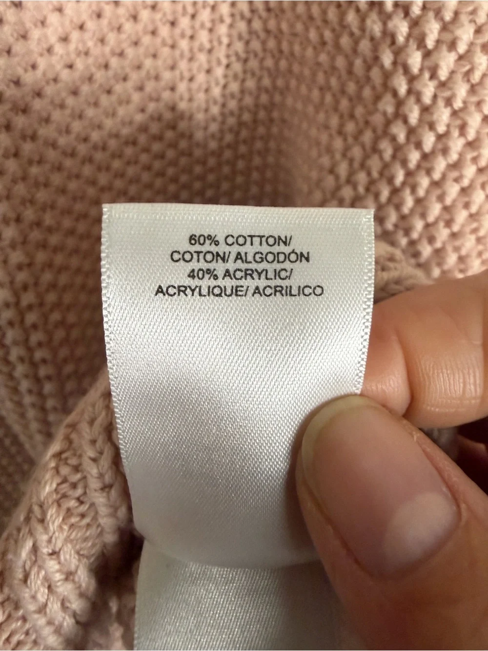 Lucky Brand Women's Blush Pink V-Neck Knit Sweater